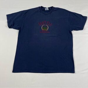 Vintage  Seattle Washington Blue T-Shirt Mens Size XL  SINGLE STITCH